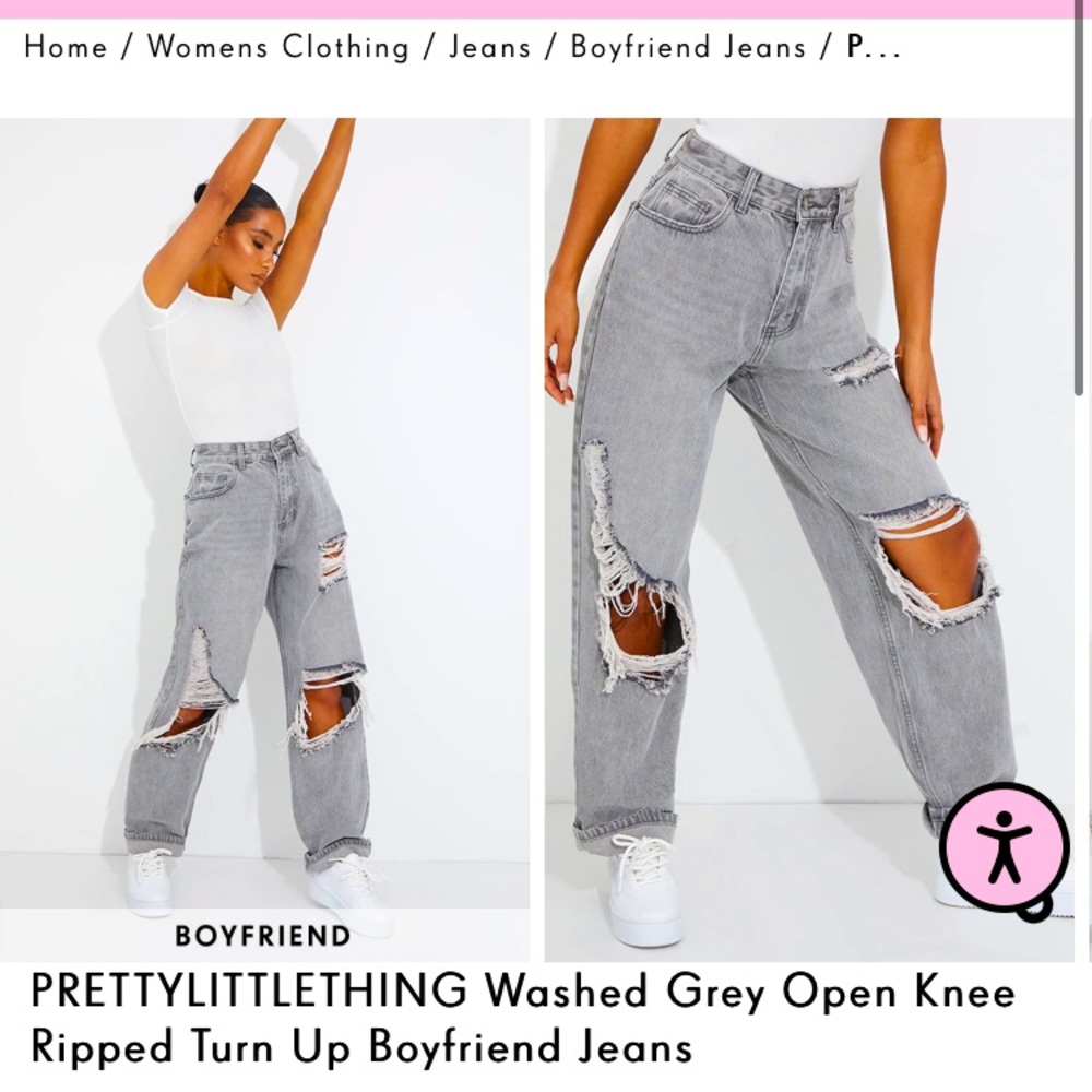 Pretty little thing distressed jeans